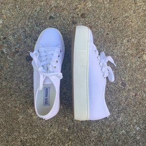 Steve Madden White Platform Shoes